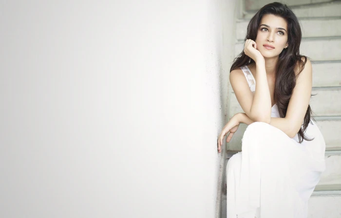 kriti sanon white dress bolywood actress women brunette 2k 4k 5k