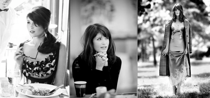monochrome actress Gemma Arterton collage women young adult 2k