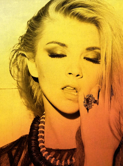 Natalie Dormer actress women close up headshot one person