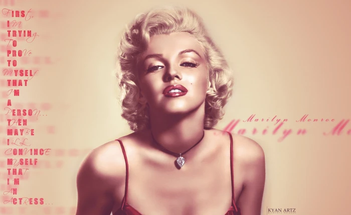 Marilyn Monroe Artistic Typography Vintage Background celebrity 2k