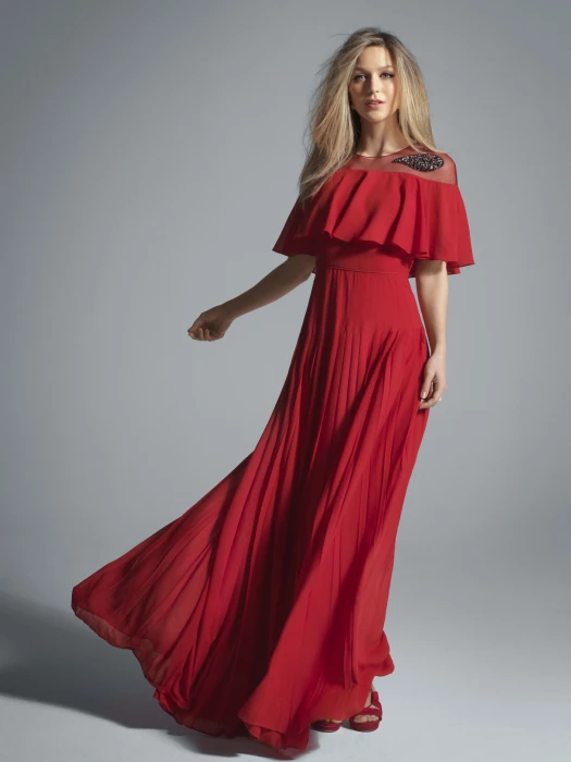 Melissa Benoist actress blue eyes women red dress blonde 2k