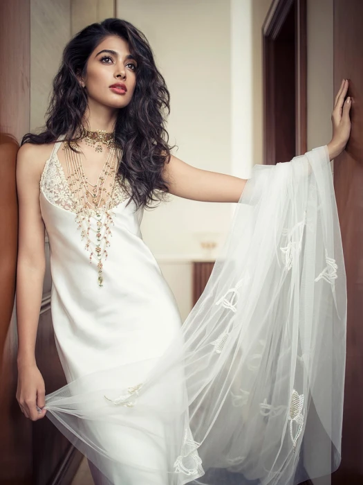 Pooja Hegde women actress model Indian brunette dark hair