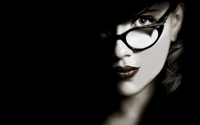 Scarlett Johansson women with glasses face actress
