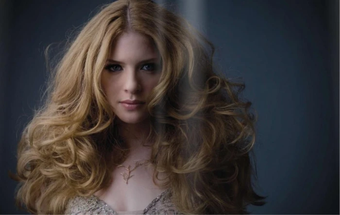 Rachelle Lefevre women blonde actress curly hair blue eyes