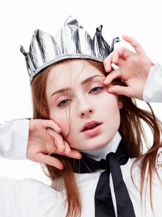 redhead actress Sophie Turner women portrait adult one person