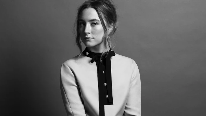 Saoirse Ronan blonde actress monochrome