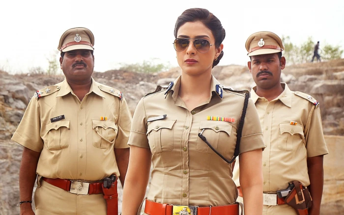 Tabu Drishyam Inspector Look men's brown military suit Female Celebrities 2k