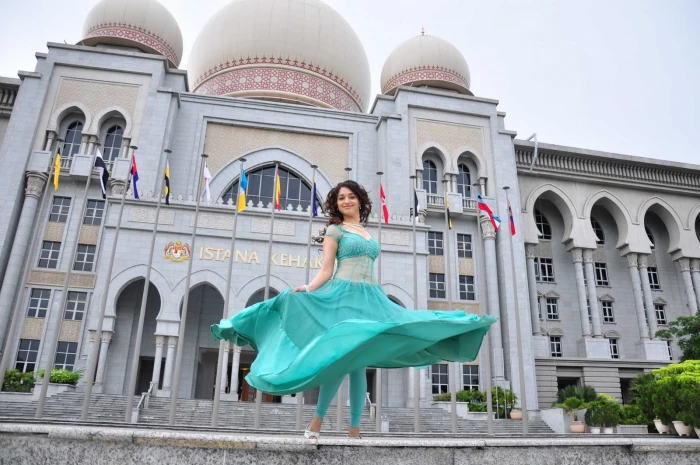 Tamanna Bhatia Beautiful women's teal salwar kameez dress Bollywood Celebrities