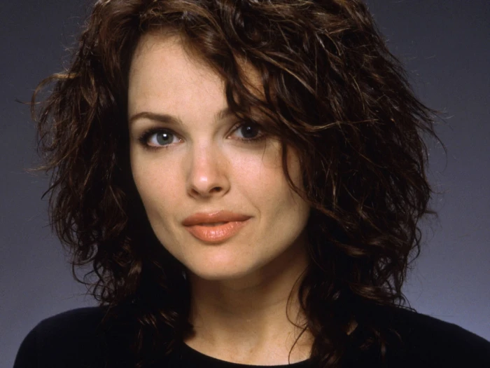 women actress Dina Meyer curly hair portrait headshot