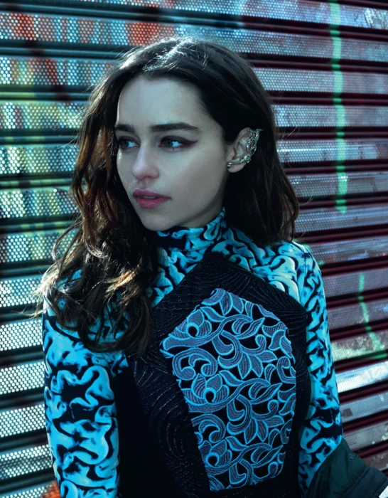 women actress Emilia Clarke young adult front view one person