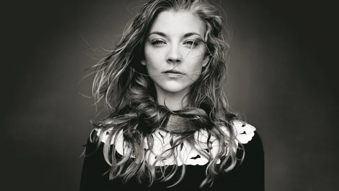 women actress Natalie Dormer monochrome 2k
