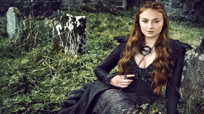 women's black dress Sophie Turner actress upscaled clothing