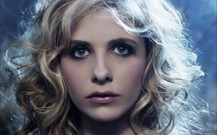 women Sarah Michelle Gellar face makeup celebrity blonde