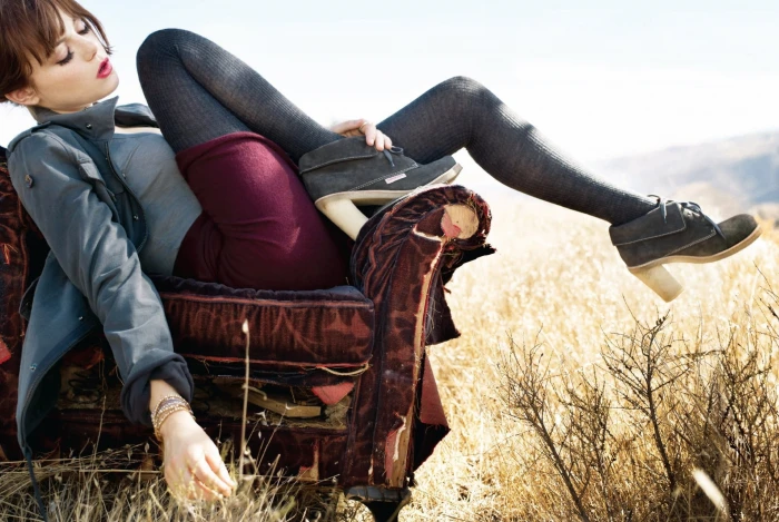 women's gray jacket Emma Stone actress legs chair casual clothing 2k