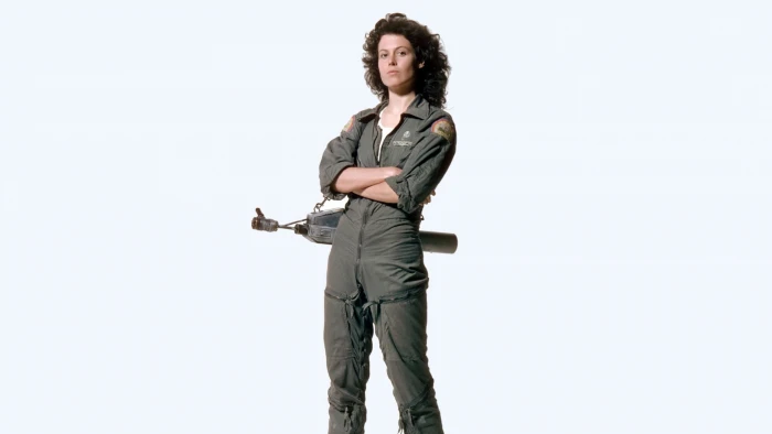 women's gray zip up jacket Sigourney Weaver Alien movie Aliens