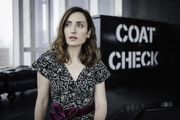 Zoe Lister Jones women actress looking at camera portrait 2k