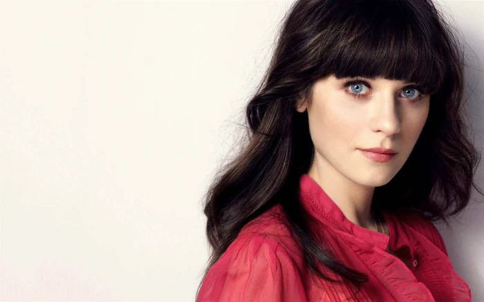 Zooey Deschanel actress women celebrity portrait headshot