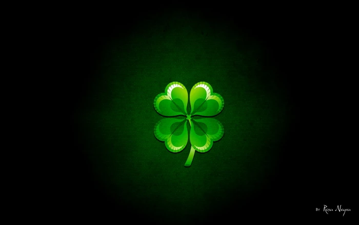 4 leaf clover digital illustration nature clovers green color 2k