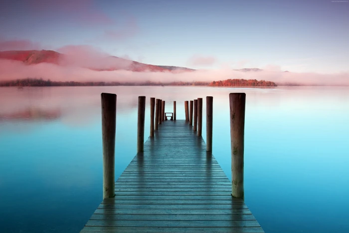 pier sky Sea mist 2k 4k 5k