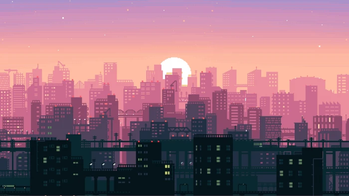 8 bit city buildings artist artwork digital art hd pixel 2k