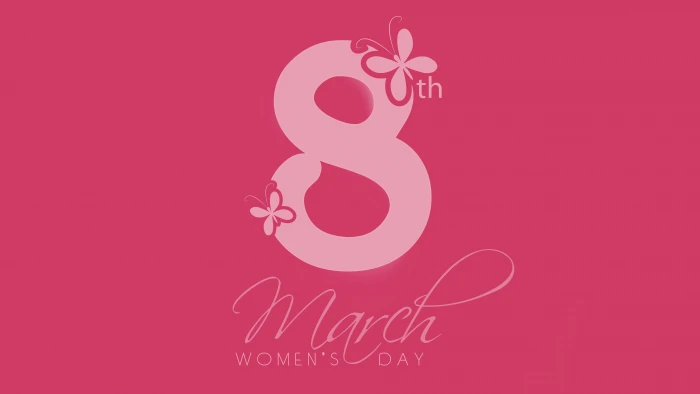 Pink background March 8 Womens Day 2k 4k 5k 8k