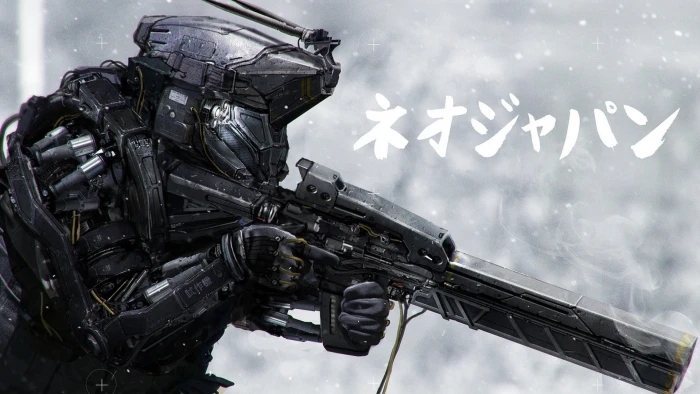 px artwork cyborg Futuristic Neo Japan robot soldier Nature Oceans HD Art 2k