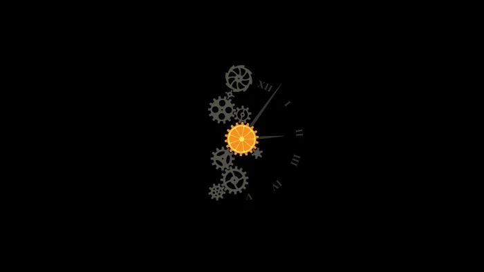minimalism simple background A Clockwork Orange gears clocks 2k