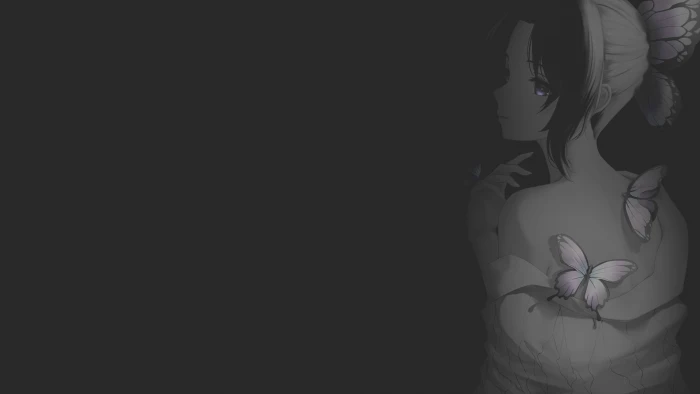 anime manga girls fan art illustration minimalism 2k