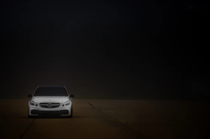 silver Mercedes Benz AMG car E Class 2k