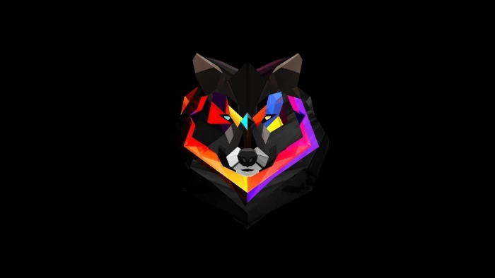abstract wolf art colors angle darkness artwork graphics 2k