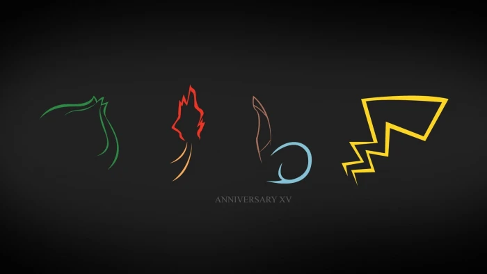 Pokemon Anniversary XV wallpaper Pok mon elements minimalism 2k