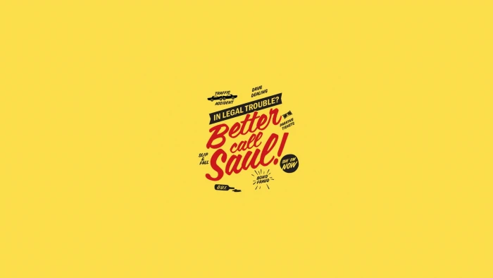 yellow background with better call text overlay Better Call Saul 2k