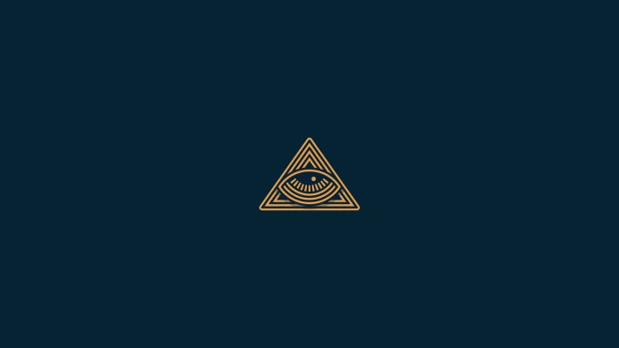 eye of providence wall paper graphic design blue background 2k