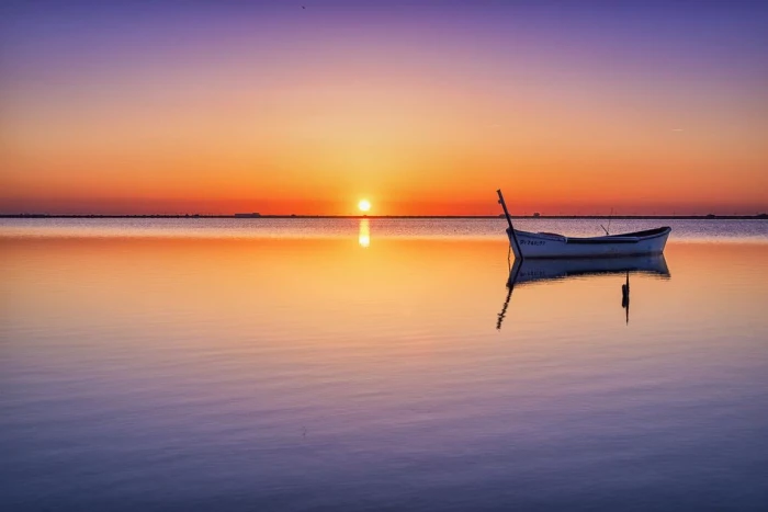 panoramic photography of ocean sunset with clear sky Sunrise
