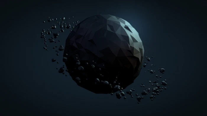 gray planet wallpaper low poly digital art studio shot sphere 2k