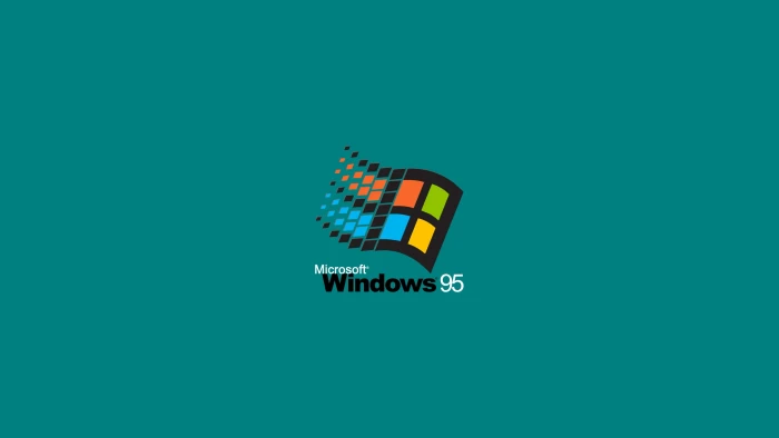 Microsoft Windows 95 logo digital art copy space no people 2k