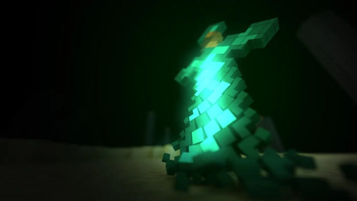 green minecraft cross lamp lighted video games 2k