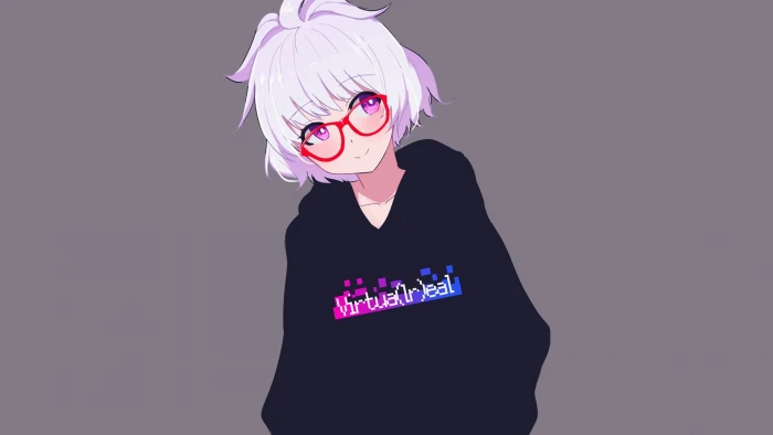pink haired female anime character manga girls simple background 2k