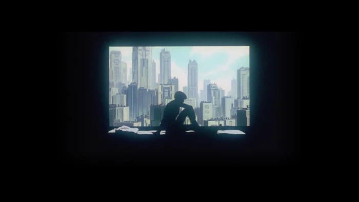 silhouette of man illustration Ghost in the Shell Kusanagi Motoko 2k