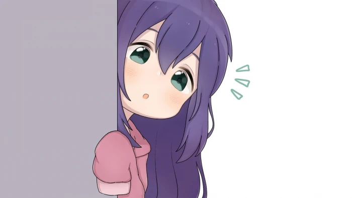 anime manga girls simple background minimalism purple hair 2k