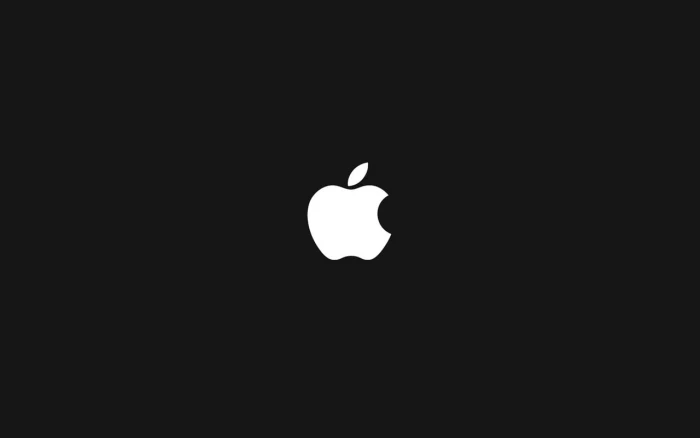 Apple logo Inc minimalism simple copy space sky night