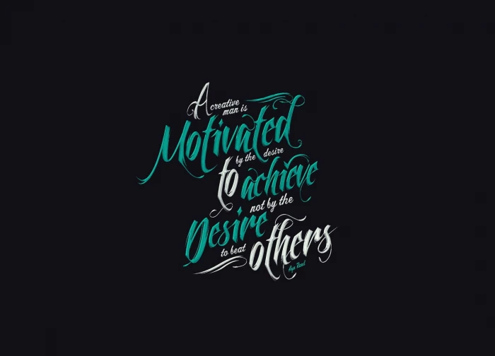 black background with green and white text overlay quote typography 2k