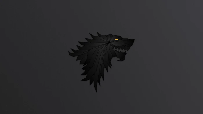 black dragon illustration Game of Thrones wolf logo copy space 2k