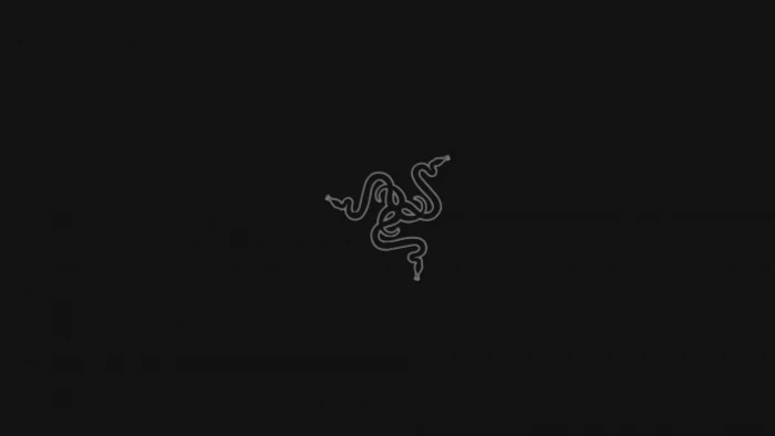 black Razer logo dark minimalism copy space background 2k