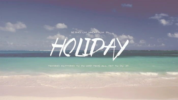 Holiday text overlay beach sea typography summer sky communication 2k