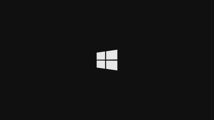 Microsoft Windows logo 10 simple black background 2k