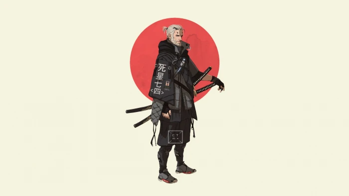 Ninja anime character fan art Japan samurai katana original characters 2k