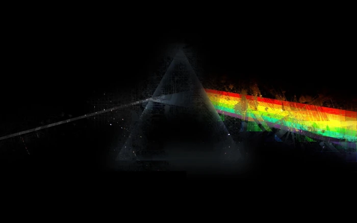Pink Floyd The Dark Side of Moon triangle rainbow graphics 2k