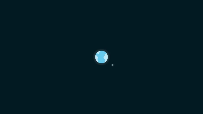 round blue and teal illustration simple Earth minimalism background 2k