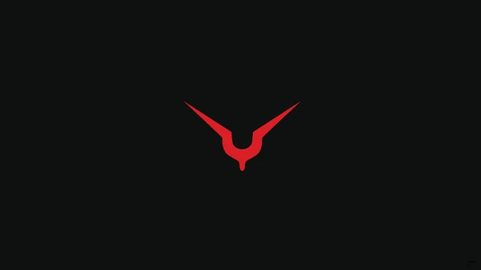 v shaped red logo Code Geass night black background people 2k